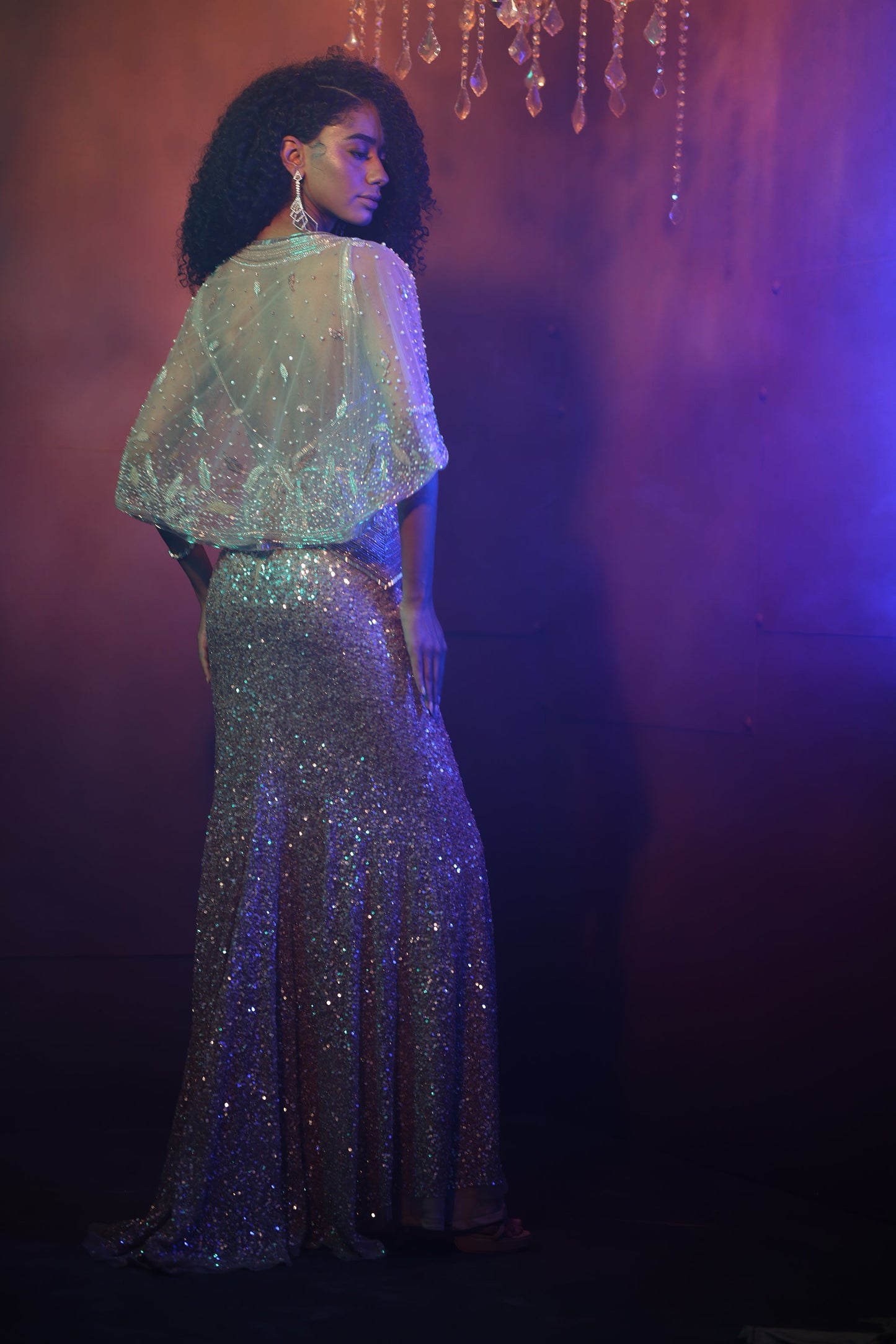 NATASHA LUTHRA IN BURNT BLUSH GOWN