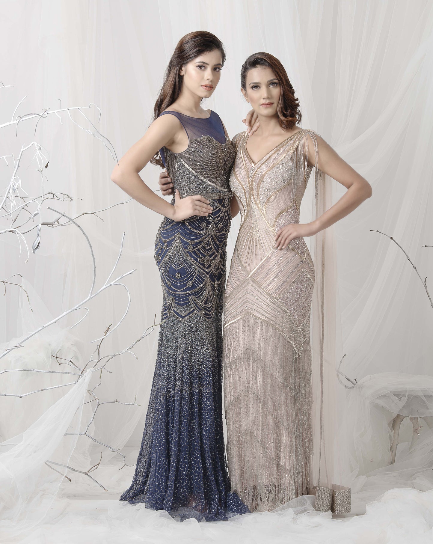 MIDNIGHT BLUE JEWEL GOWN